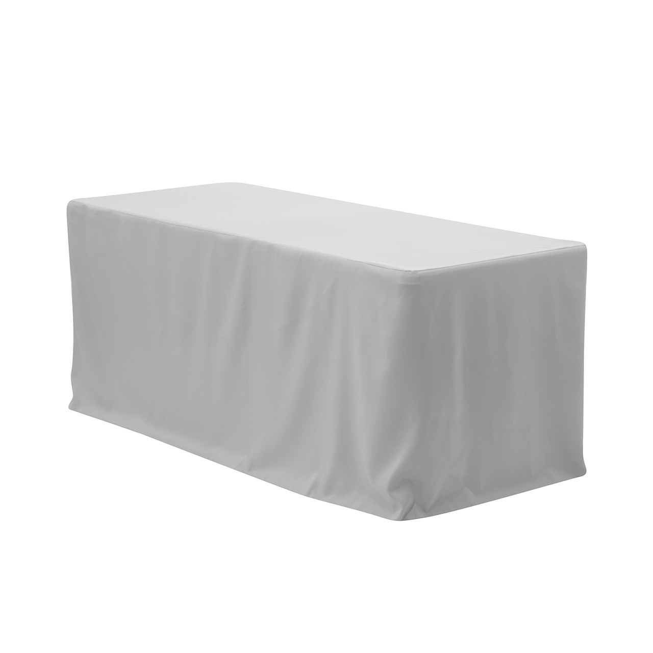 4ft Banquet Table Floor Length Linen - White