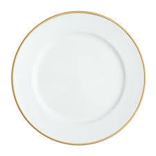 White w/ Gold Rim Charger